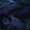Dual Mounting Bridge Rail (DT1) for Nightfox Prowl mounted on a helmet.