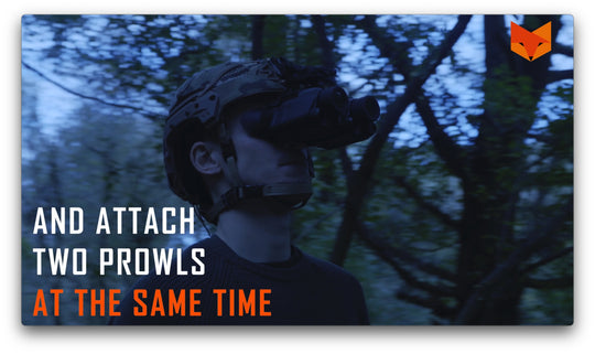 Dual Mounting Bridge Rail (DT1) for Nightfox Prowl | Two Nightfox Prowls attached at the same time.