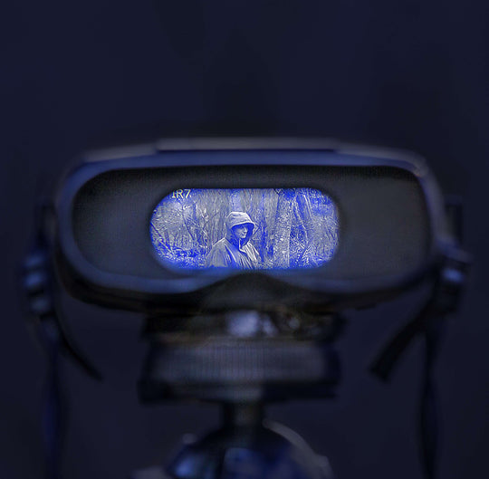 Nightfox 100V Night Vision Binocular on a tripod