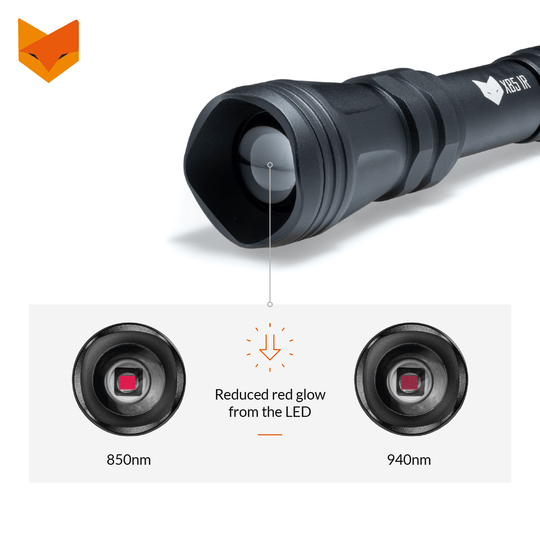 Nightfox XB5 940nm Low Glow Infrared LED Flashlight | REDUCED REG GLOW FROM THE LED