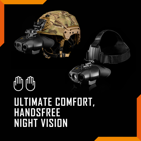 tactical helmet night vision goggles Nightfox Swift 2 Night Vision Goggles | Head Mounted | 1x Magnification | 1080P HD | USB Rechargeable