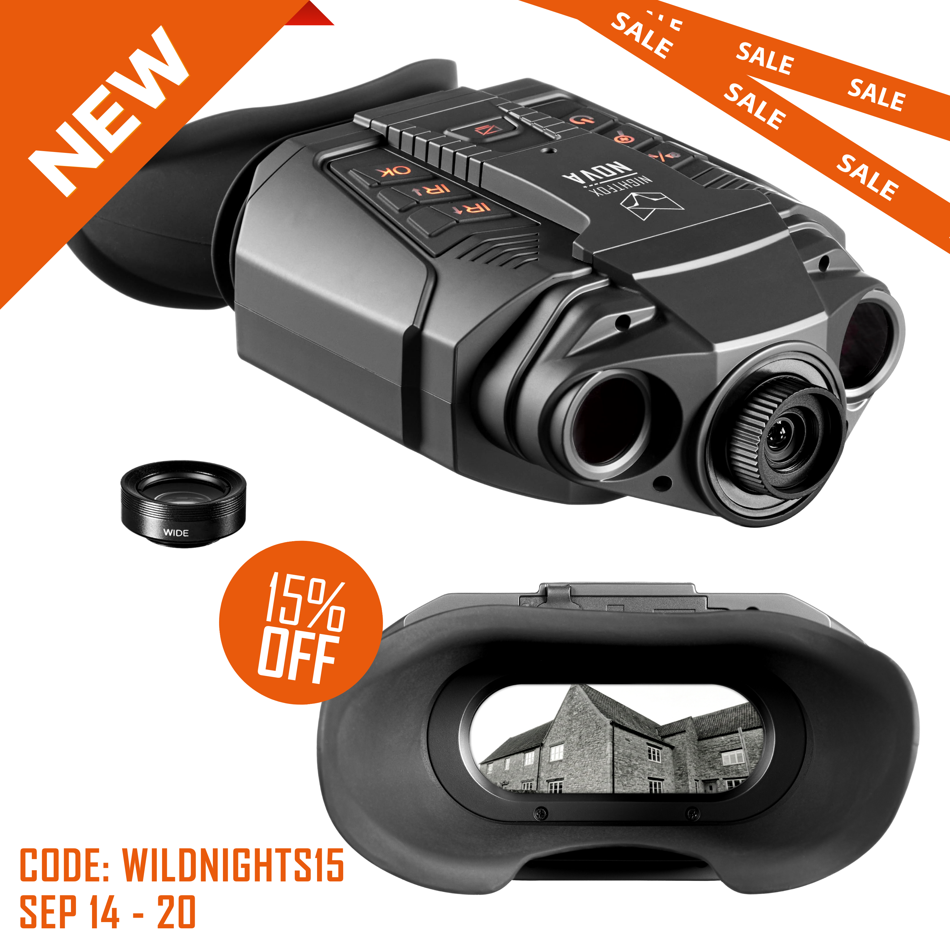 A picture of the Nightfox Nova Night Vision Binoculars
